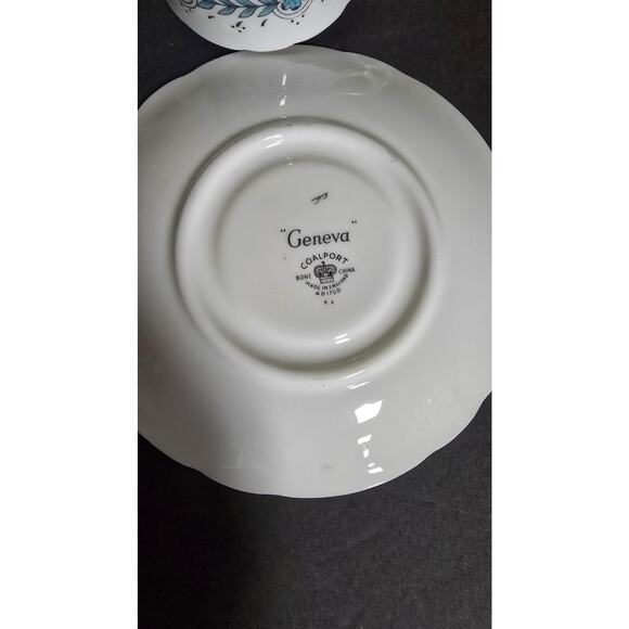 Vintage Coalport Geneva Bone China Cup & Saucer Set England Floral Gold Trim - Picture 7 of 8